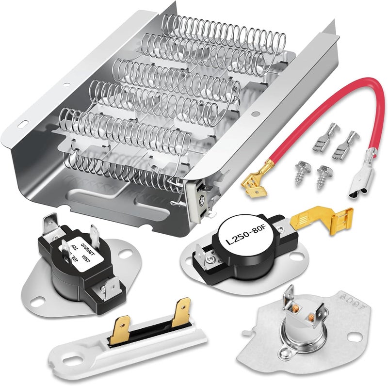 Pulluty 【Upgraded】279838 W10724237 Dryer Heating Element for Whirlpool Wed4815ew1 Maytag Centennial Medc215ew1 Kenmore 70 80 Series Model 110 Amana Ned4655ew1 Roper Admiral,Replaces 2406026 3403585 3398064 - Image 1